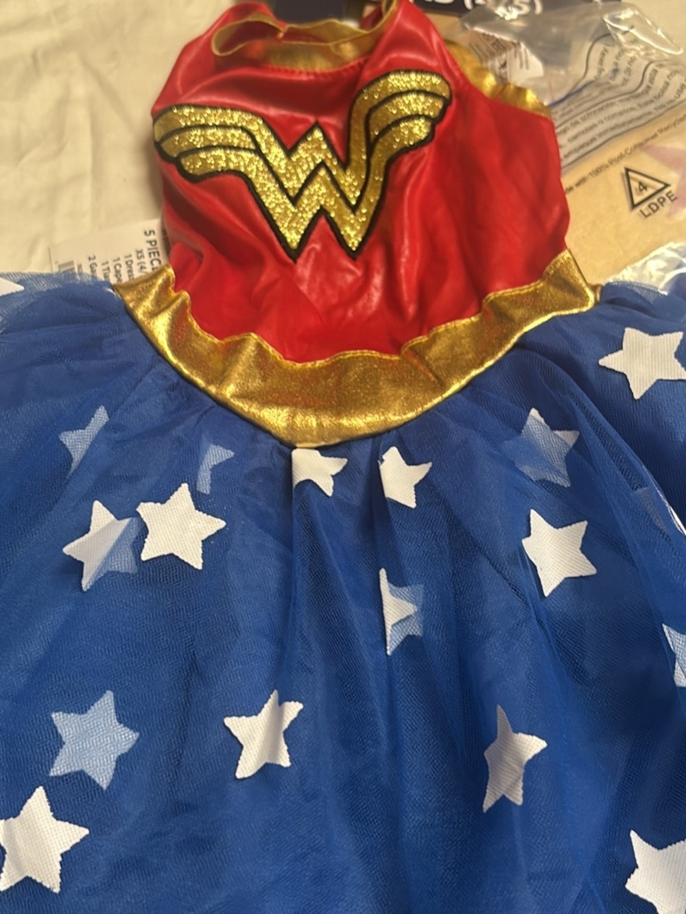 Rubie's Red and Blue Gold-Trim Superhero Tutu Dress